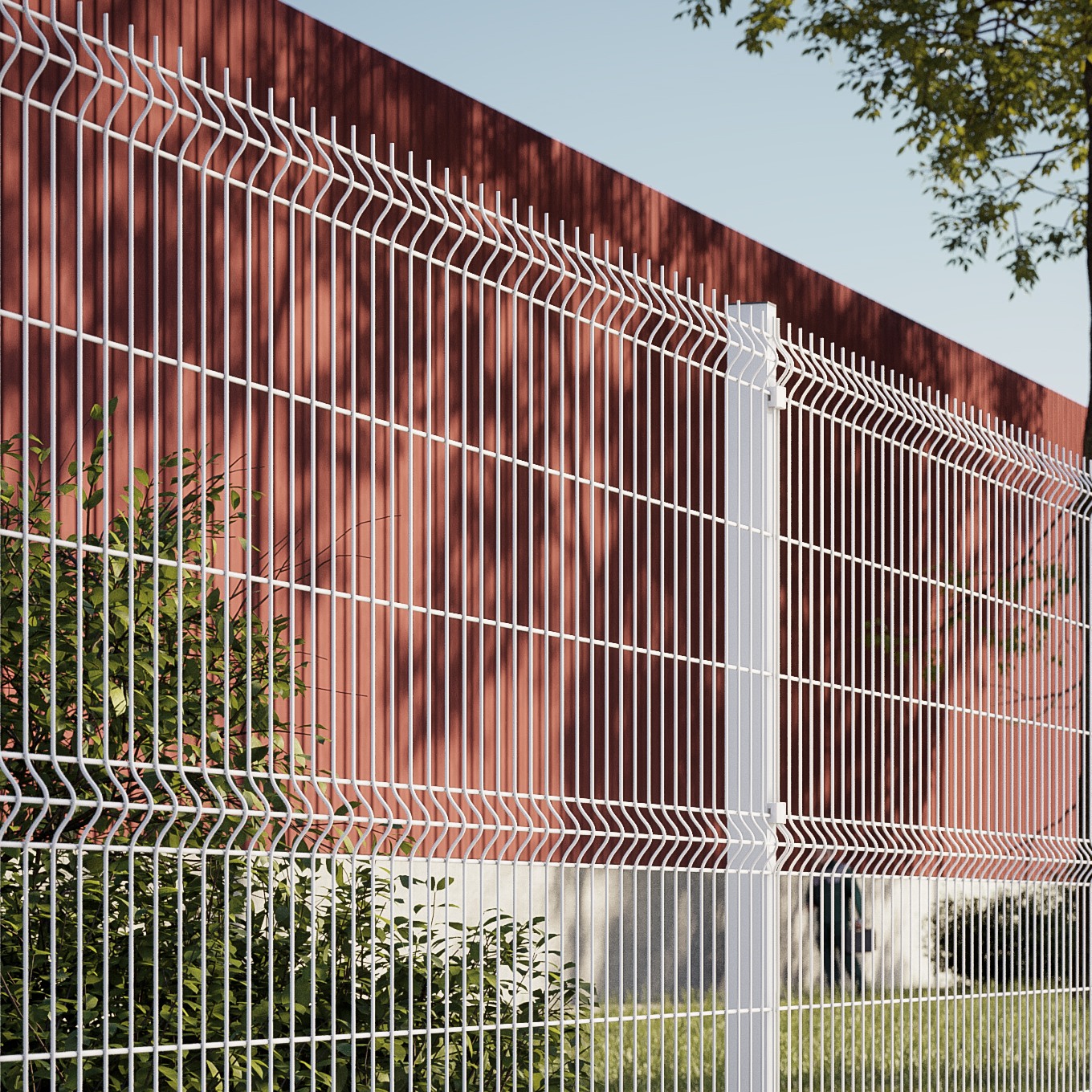 Detalhe do topo do painel branco — dobra de reforço e pontas verticais