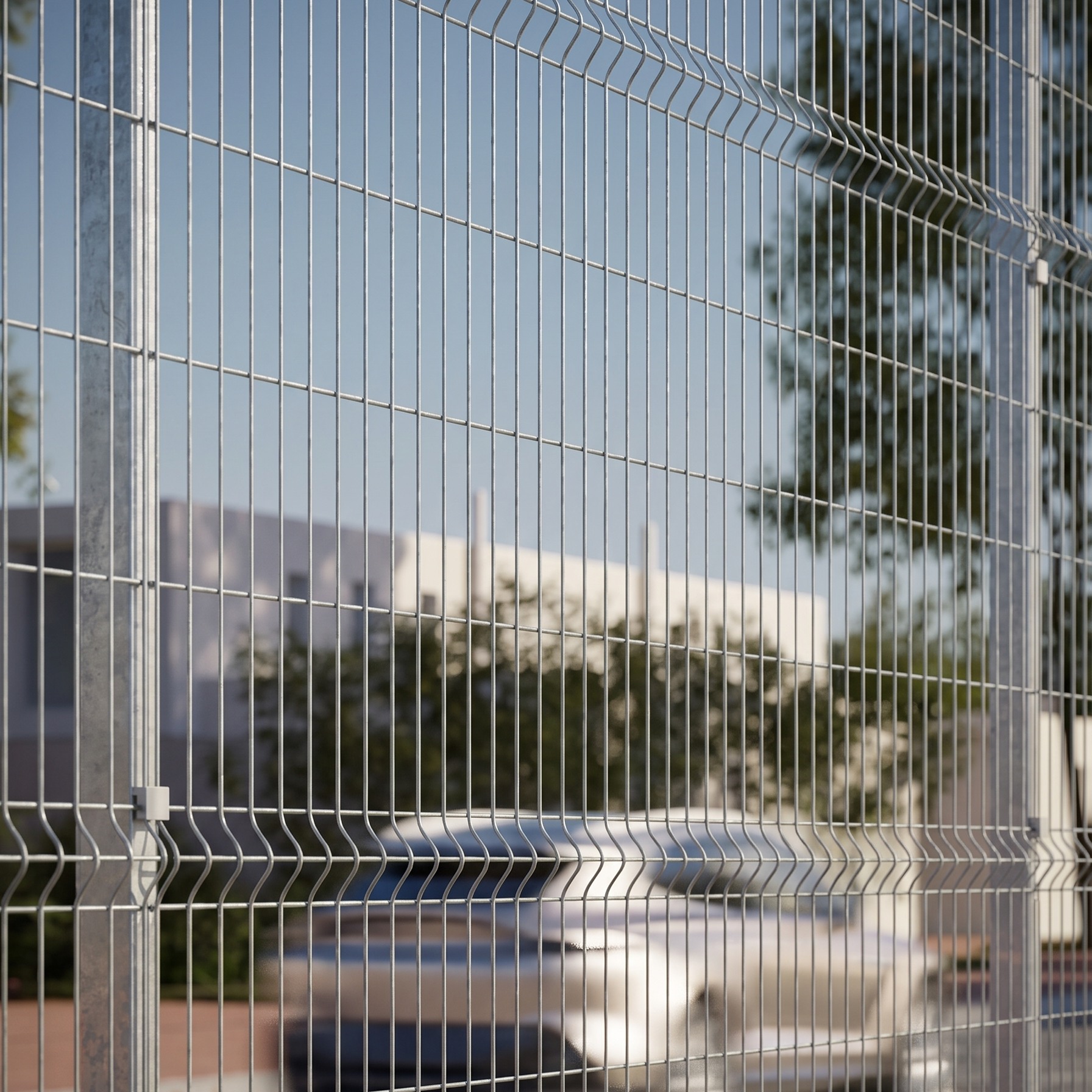 Detalhe do topo do painel galvanizado — dobra de reforço e pontas verticais
