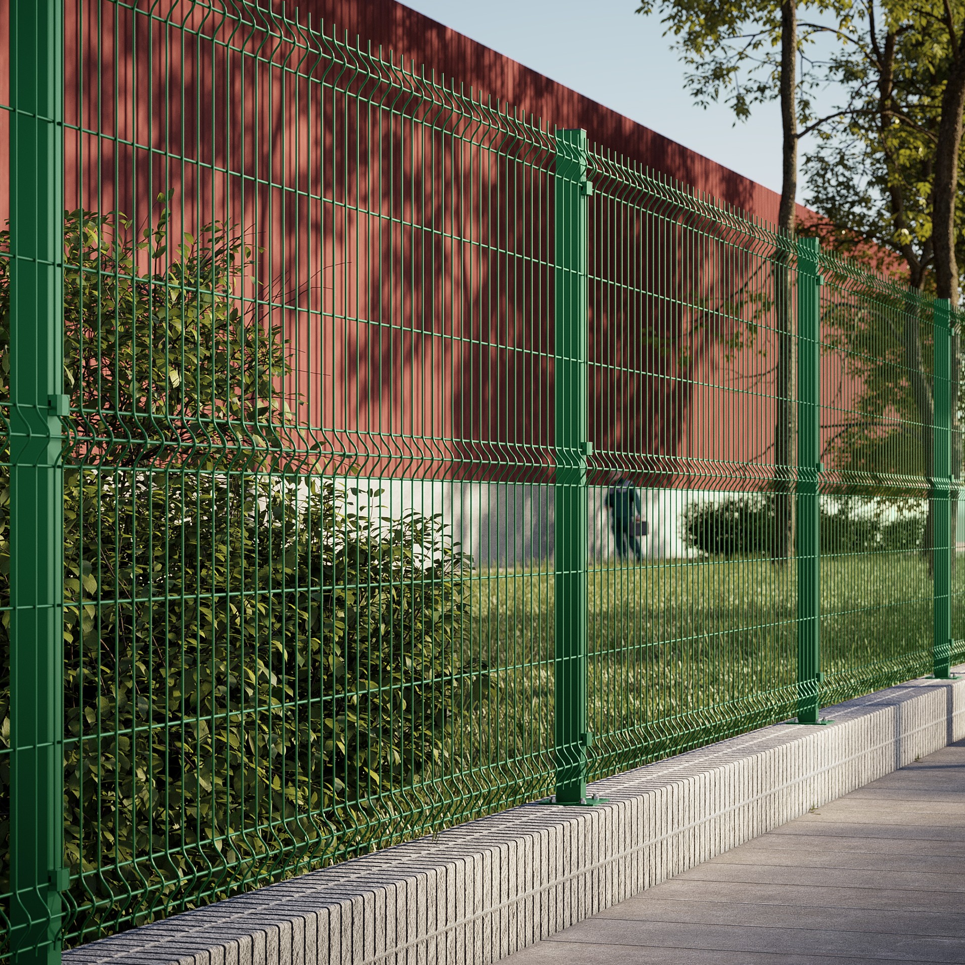 Gradil Light verde 2,03 m instalado — cenário comercial