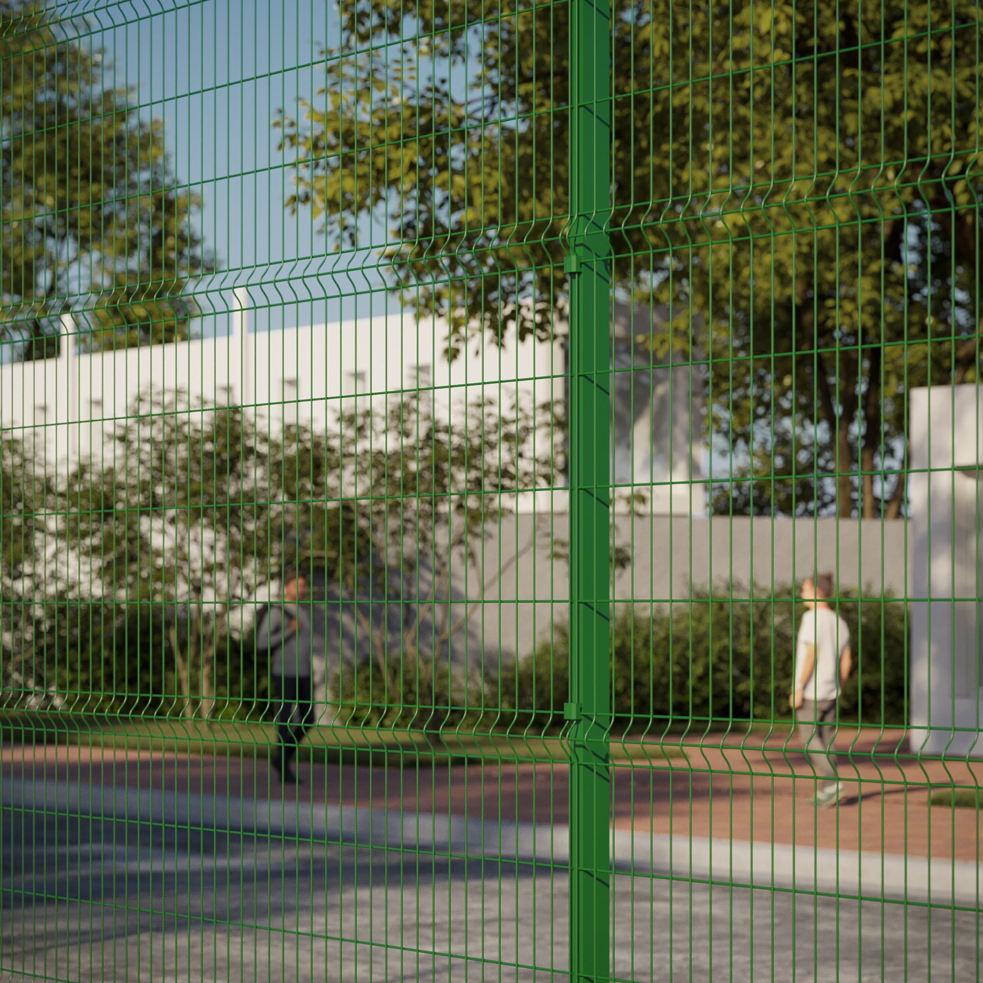 Gradil Light verde 2,03 m — vista do painel e montante
