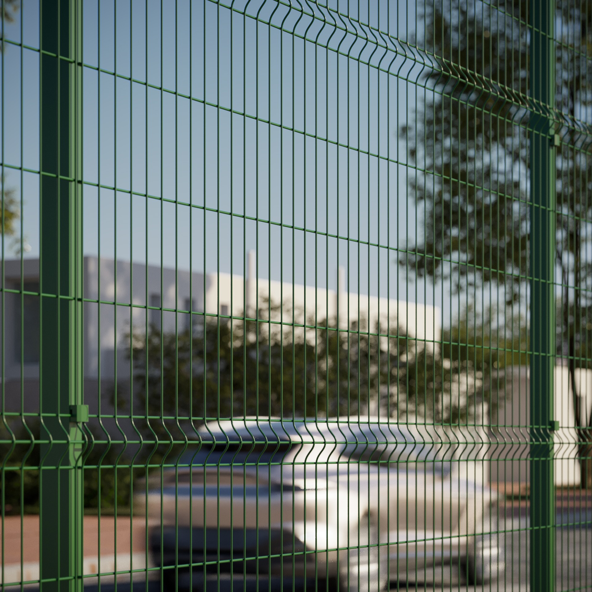 Detalhe do topo do painel verde — dobra de reforço e pontas verticais