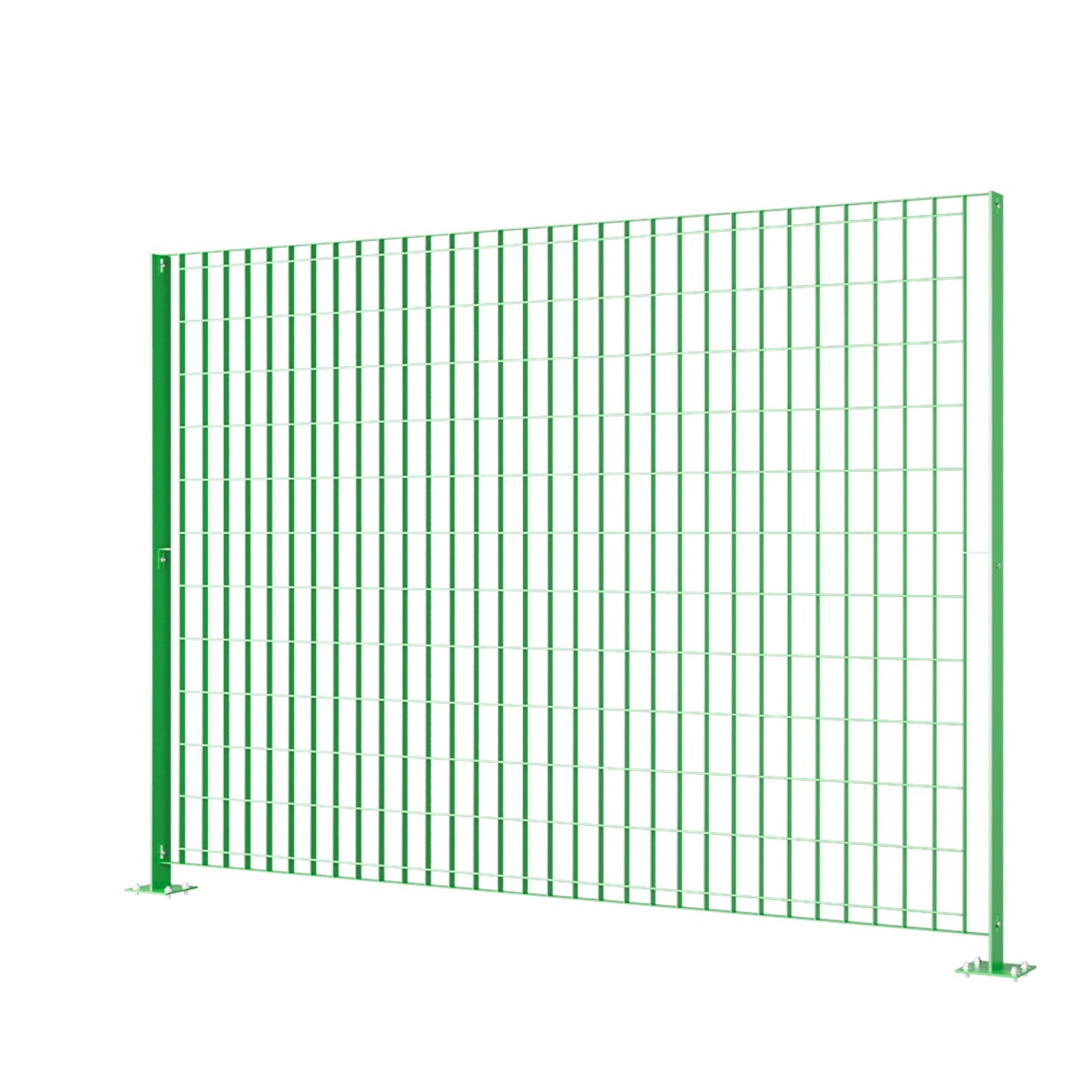 Painel Gradil Power verde — barra chata e arames, foto de estúdio