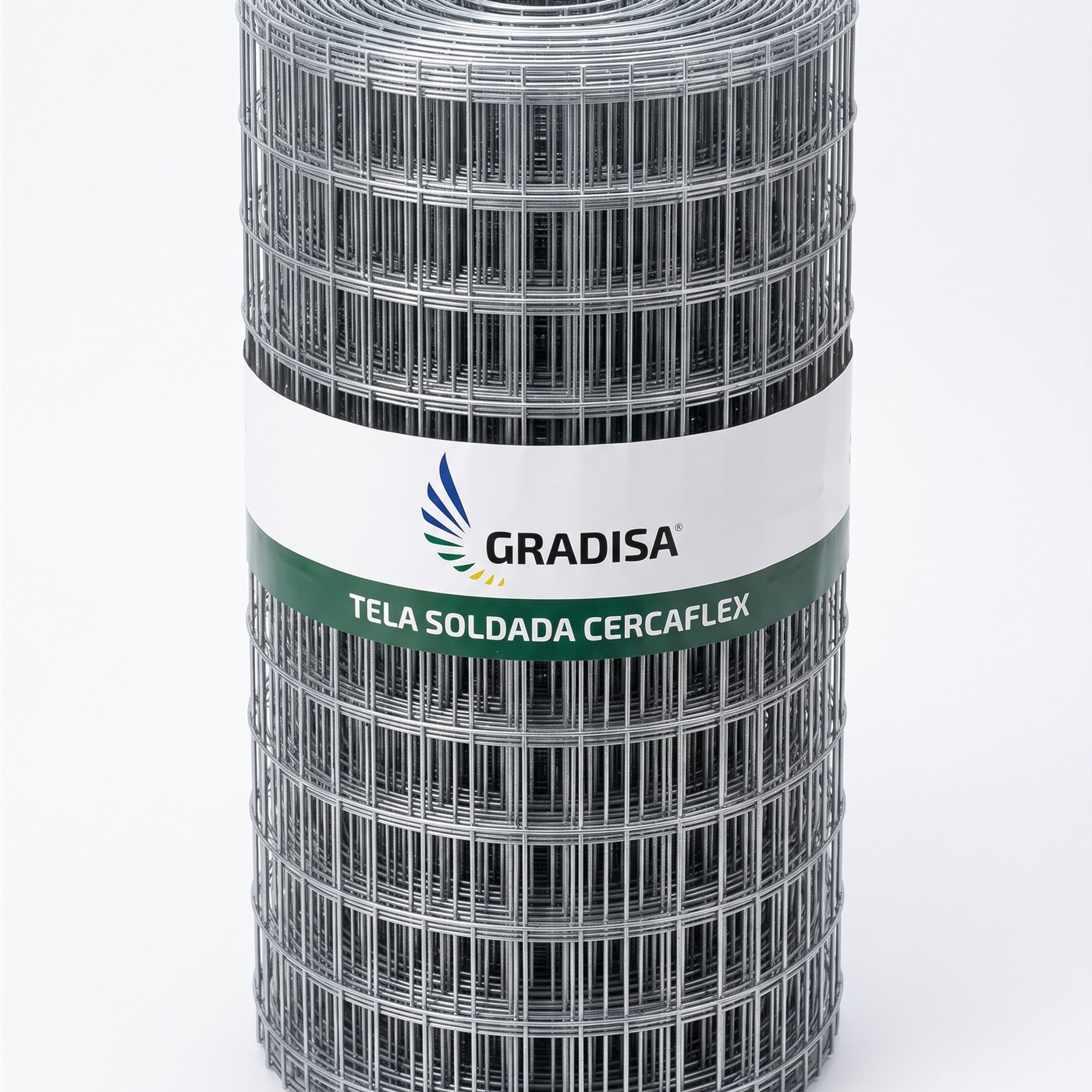 Rolo de 25 m da Tela Soldada Cercaflex galvanizada com etiqueta Gradisa