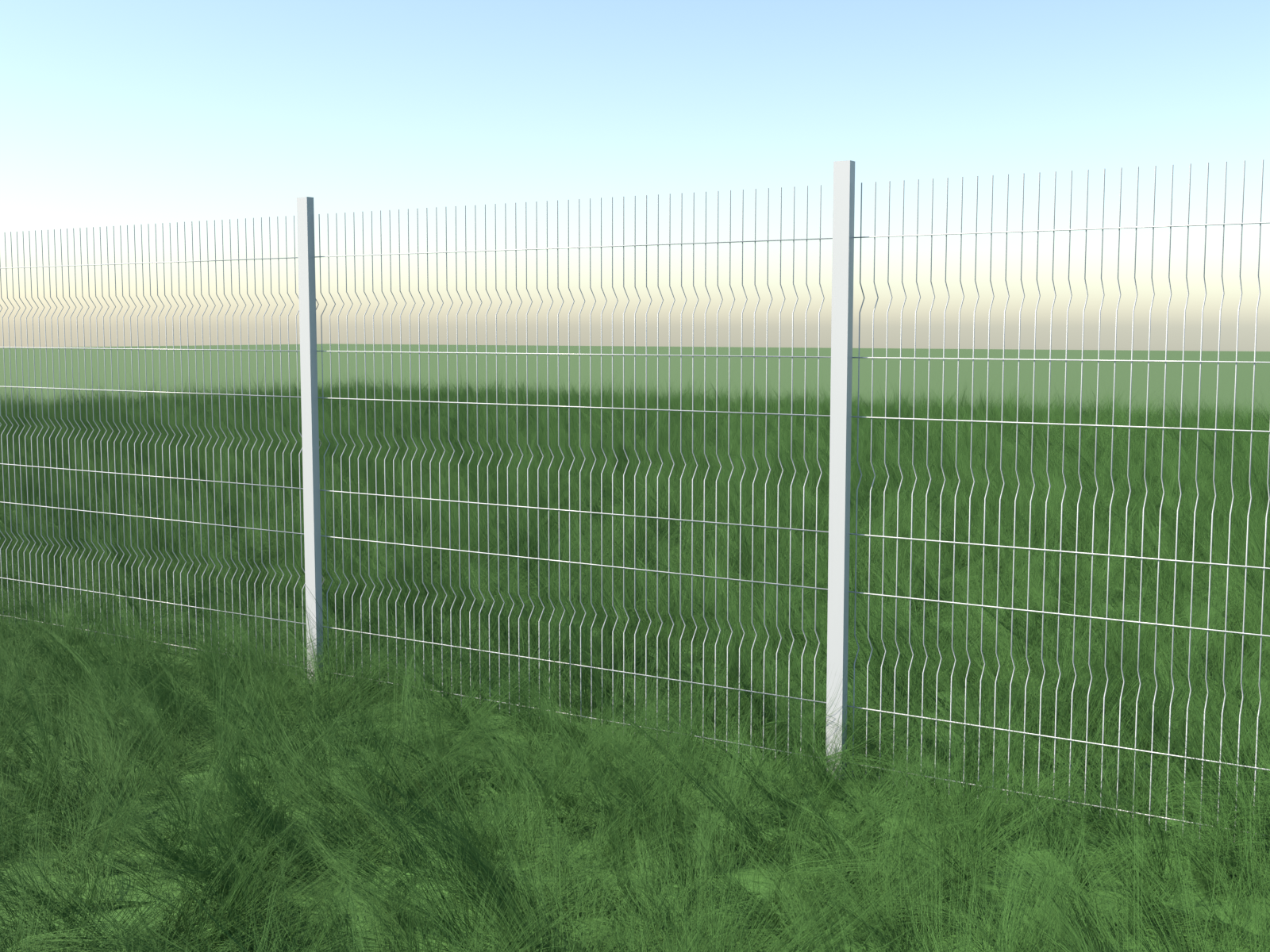 Gradil Light 1,03 m — Cinza Claro · painel 2,50 m (render da cor)