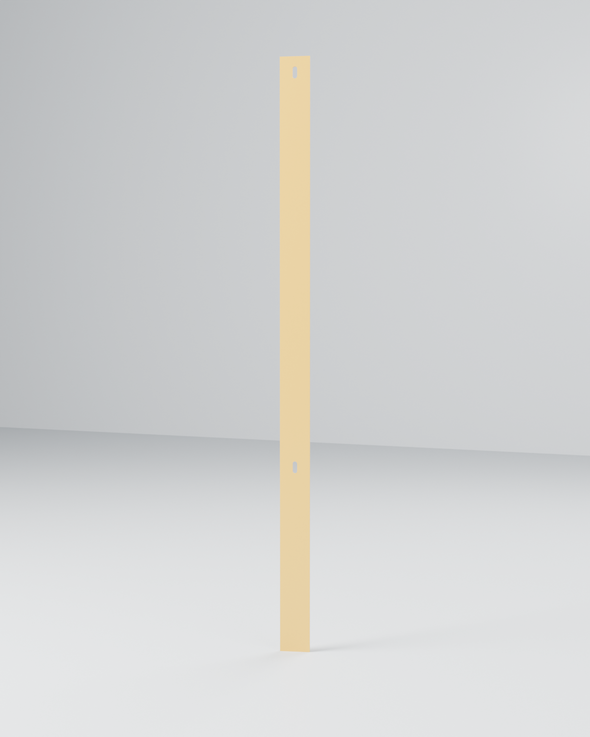 Montante Chato 3"×1/4" Chumbado 1,50 m — Amarelo (render 3D)