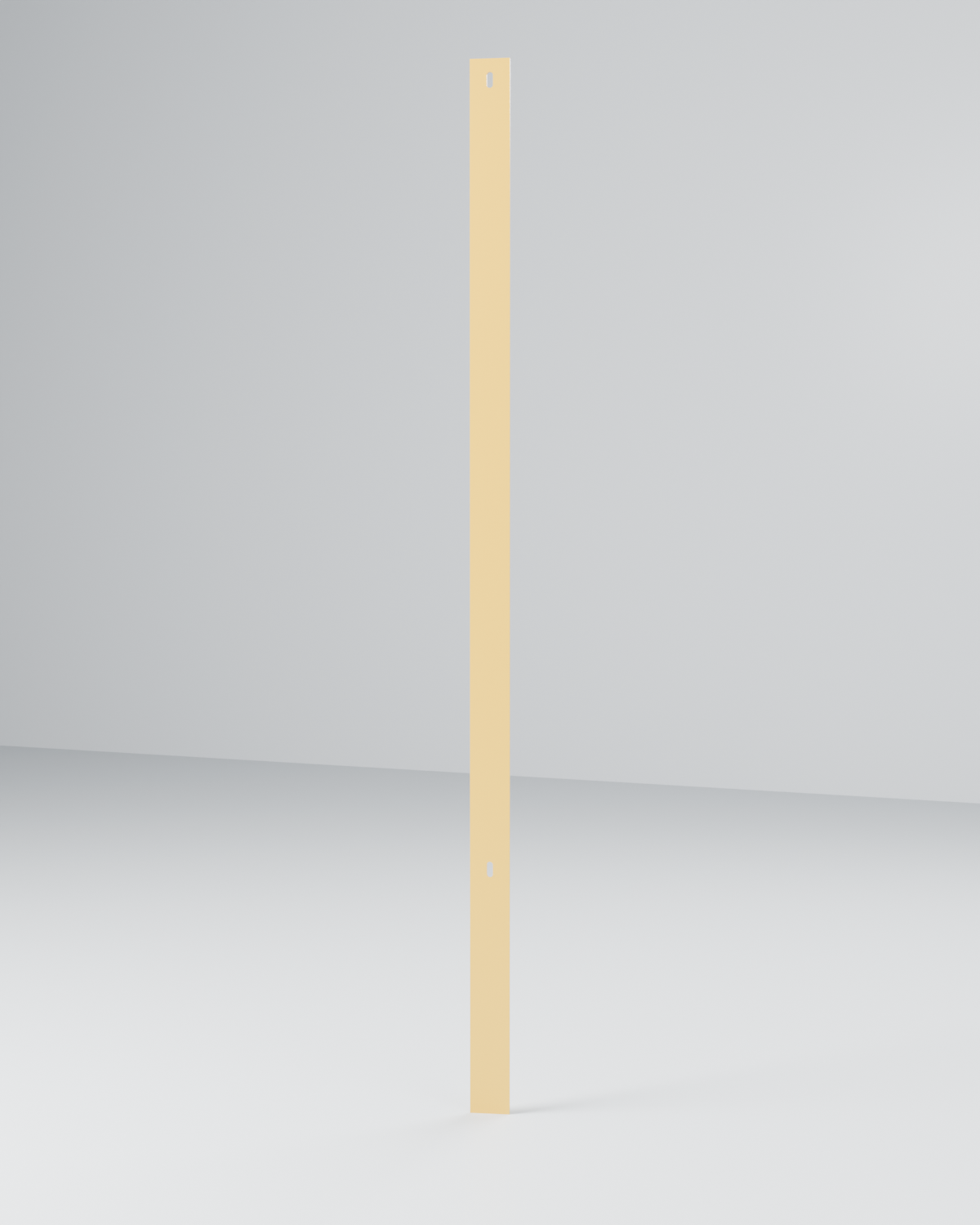 Montante Chato 3"×1/4" Chumbado 2,00 m — Amarelo (render 3D)