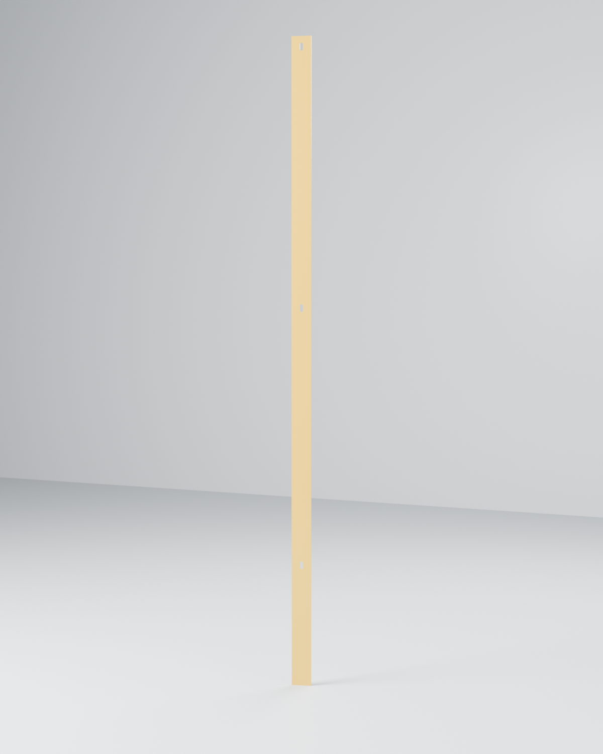 Montante Chato 3"×1/4" Chumbado 2,50 m — Amarelo (render 3D)