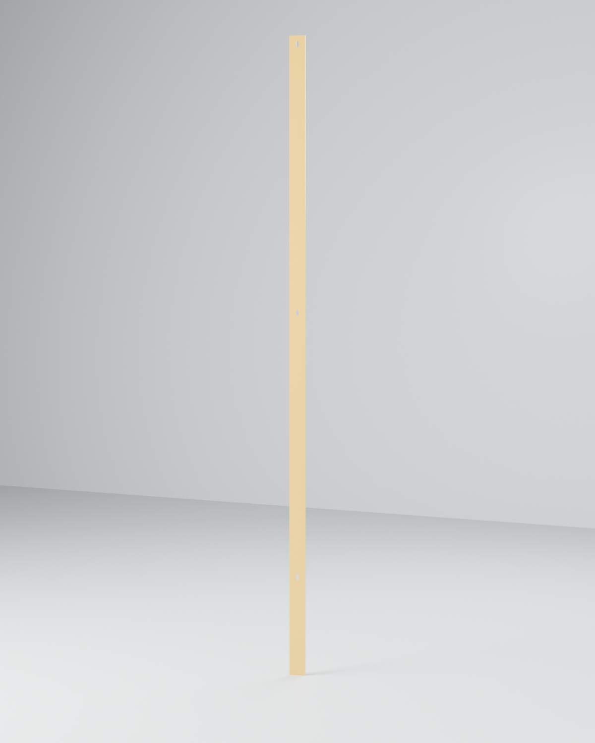 Montante Chato 3"×1/4" Chumbado 3,00 m — Amarelo (render 3D)