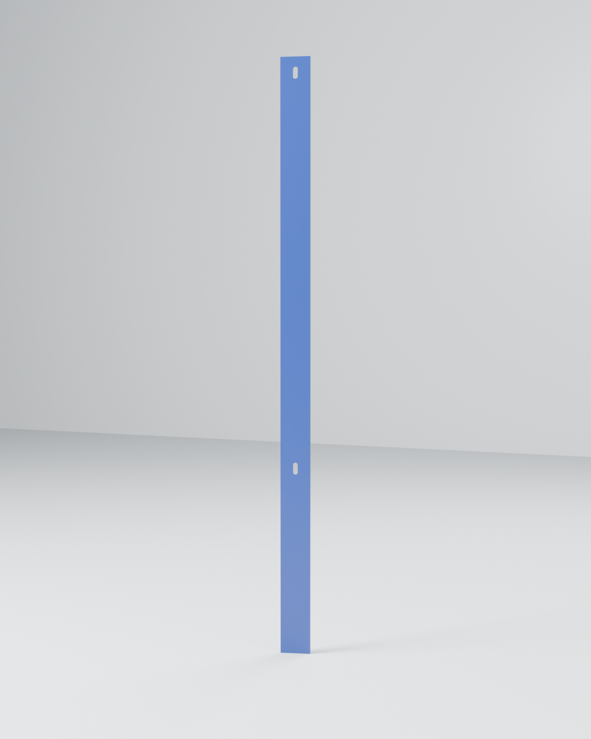 Montante Chato 3"×1/4" Chumbado 1,50 m — Azul — Postes e Montantes