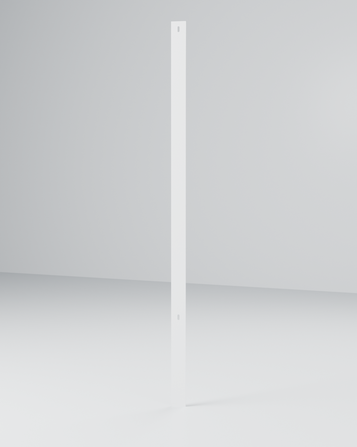 Montante Chato 3"×1/4" Chumbado 2,00 m — Branco (render 3D)