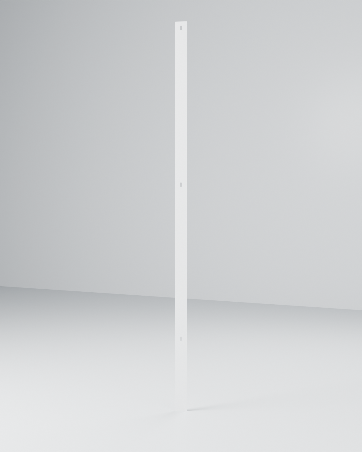 Montante Chato 3"×1/4" Chumbado 2,50 m — Branco — Postes e Montantes