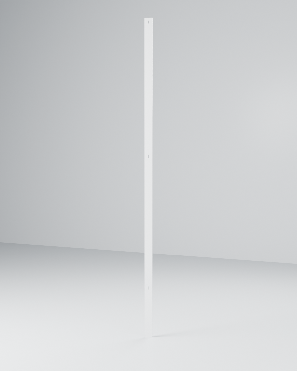 Montante Chato 3"×1/4" Chumbado 3,00 m — Branco — Postes e Montantes