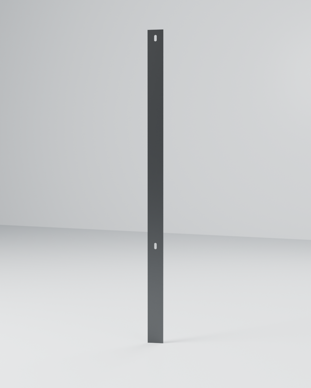 Montante Chato 3"×1/4" Chumbado 1,50 m — Preto — Postes e Montantes