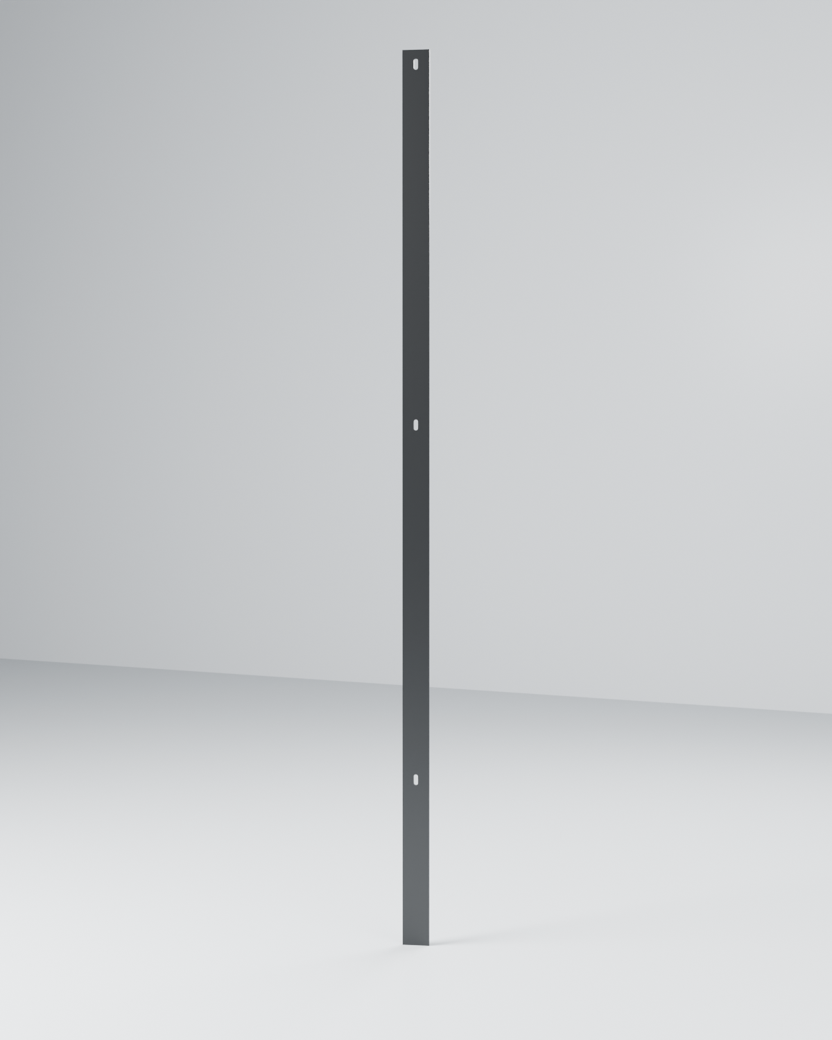 Montante Chato 3"×1/4" Chumbado 2,50 m — Preto — Postes e Montantes