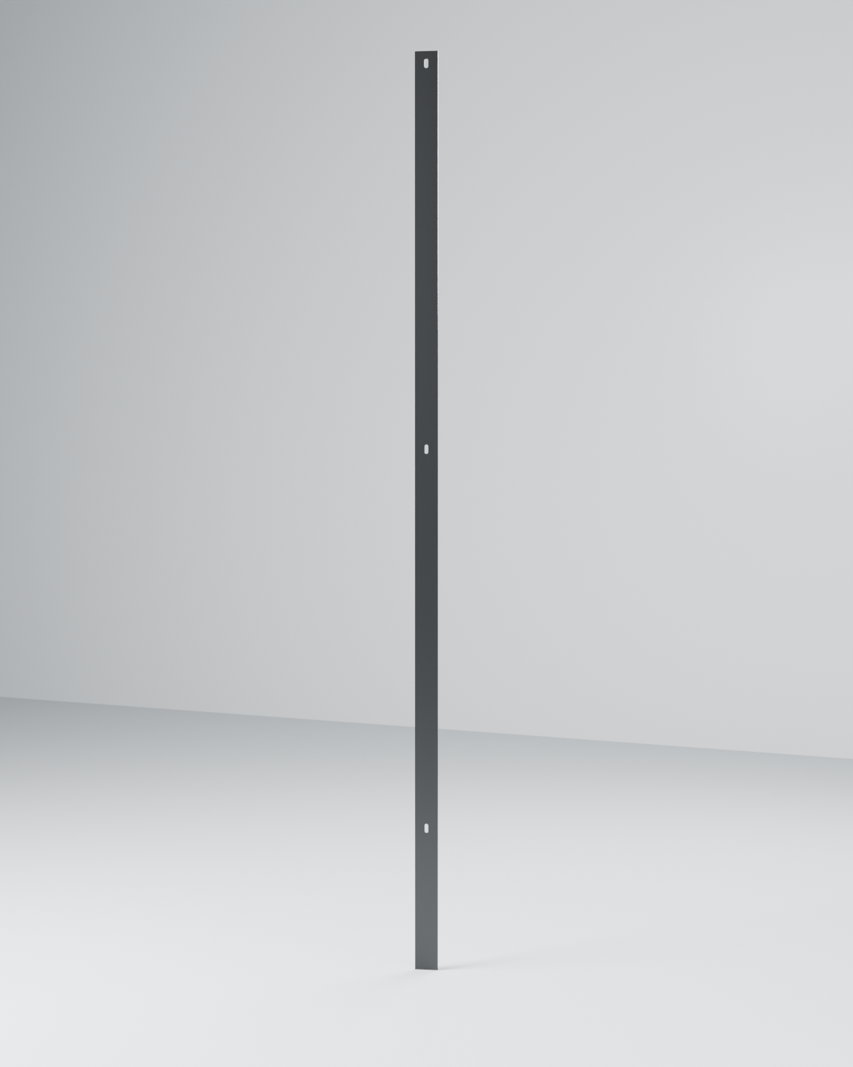 Montante Chato 3"×1/4" Chumbado 3,00 m — Preto — Postes e Montantes