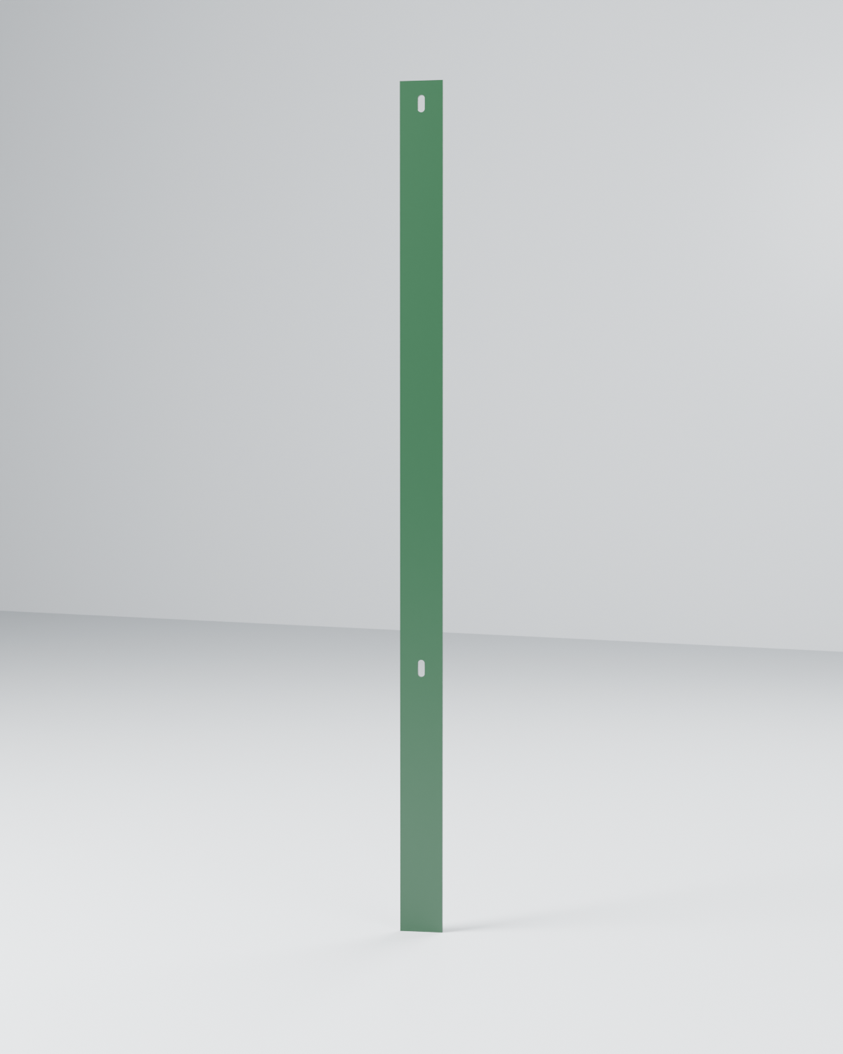Montante Chato 3"×1/4" Chumbado 1,50 m — Verde — Postes e Montantes