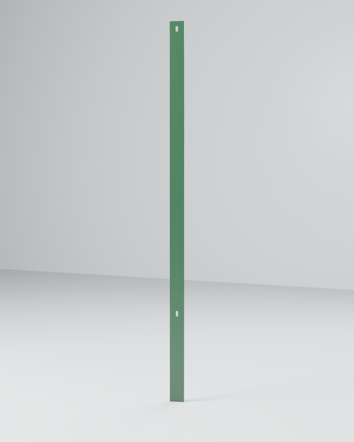 Montante Chato 3"×1/4" Chumbado 2,00 m — Verde (render 3D)