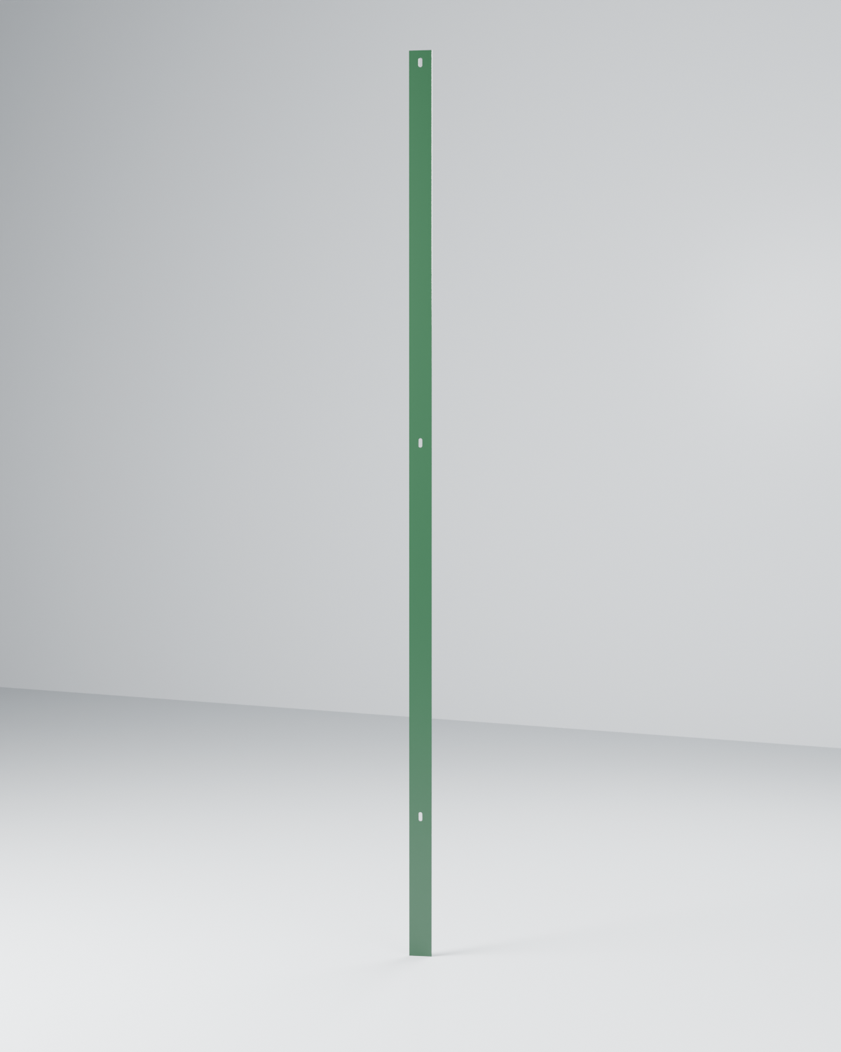 Montante Chato 3"×1/4" Chumbado 3,00 m — Verde — Postes e Montantes