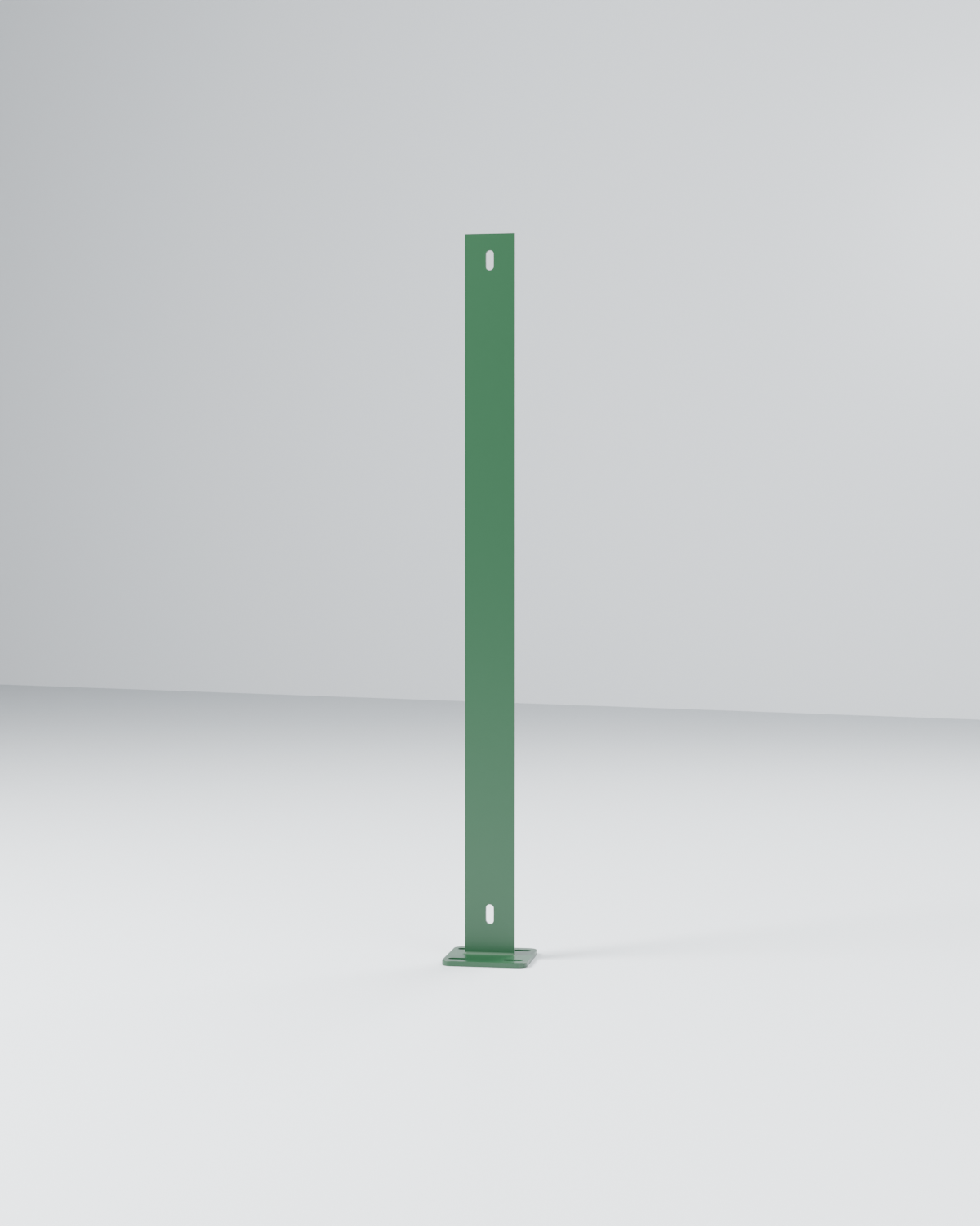 Montante Chato 3"×1/4" Parafusado 1,10 m — Verde — Postes e Montantes