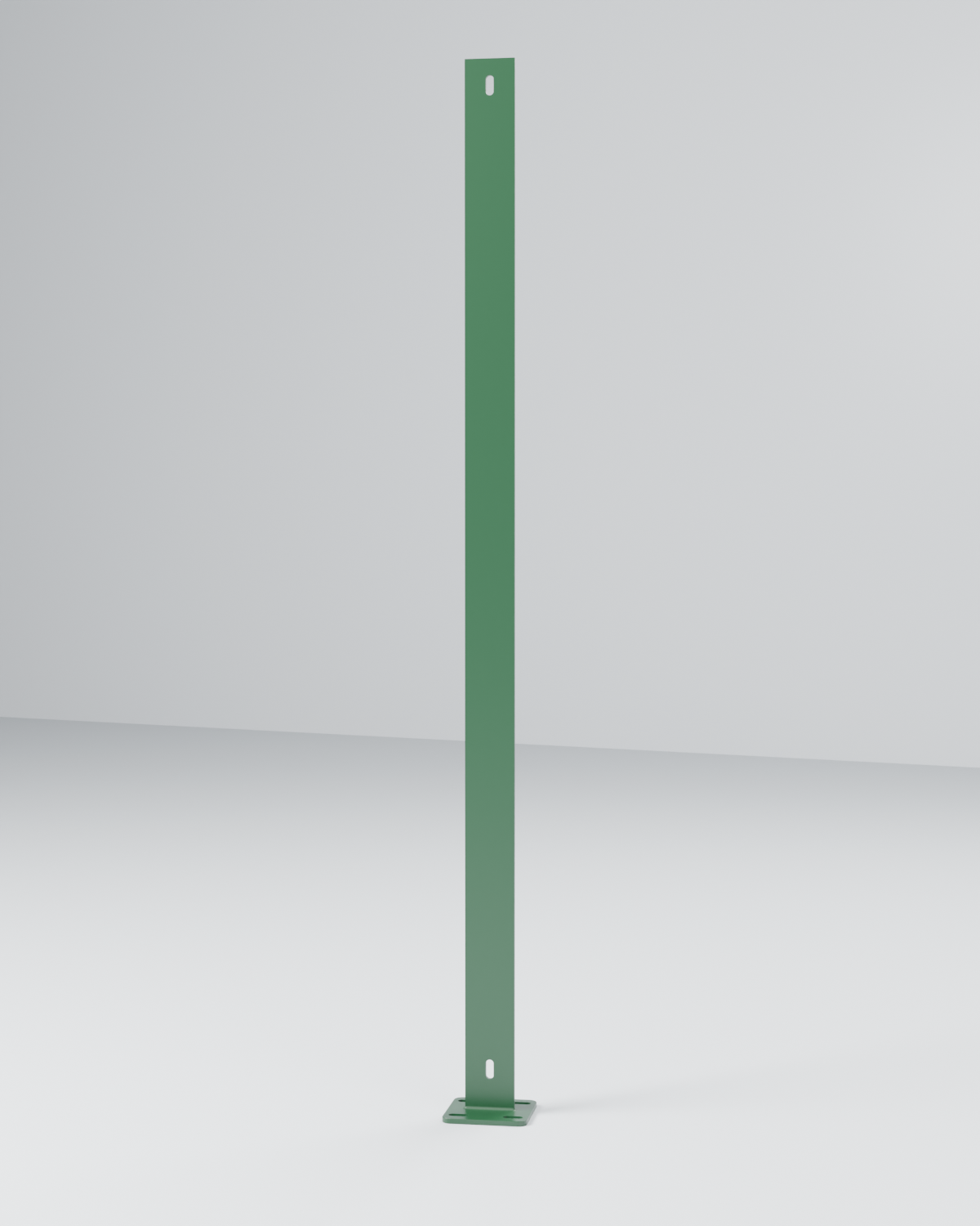 Montante Chato 3"×1/4" Parafusado 1,60 m — Verde — Postes e Montantes