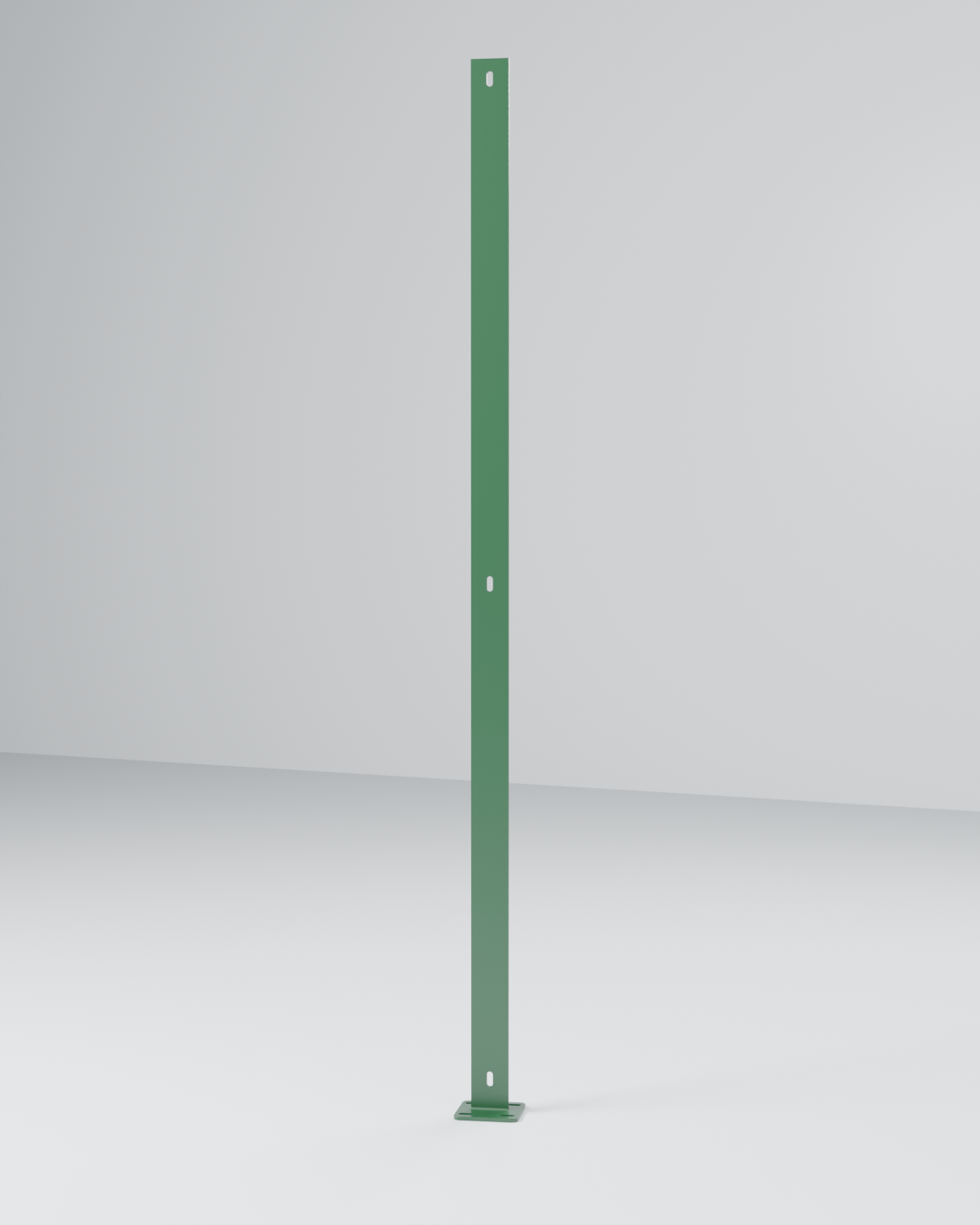 Montante Chato 3"×1/4" Parafusado 2,10 m — Verde — Postes e Montantes